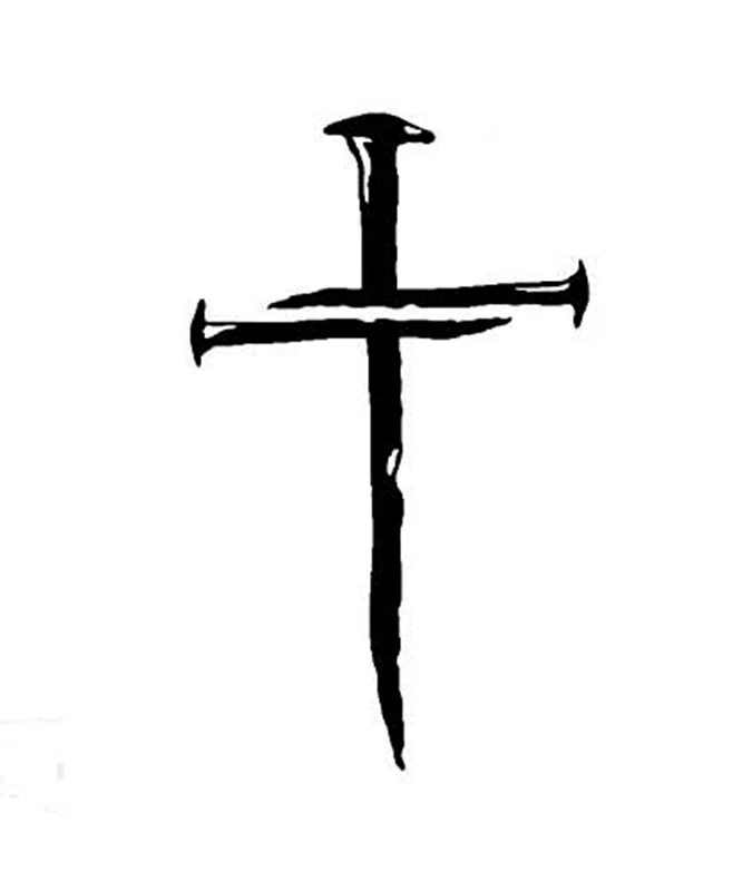 

Cross of Nails Decal Vinyl Car Sticker for Cars Trucks Vans Walls Laptop,13cm*8cm