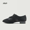 TOP Dance Shoes Latin Modern Men's Shoes Cowhide Two-point Sole Wear-resistant Oxford Cloth Upper Authentic Lace Up Ballroom 5