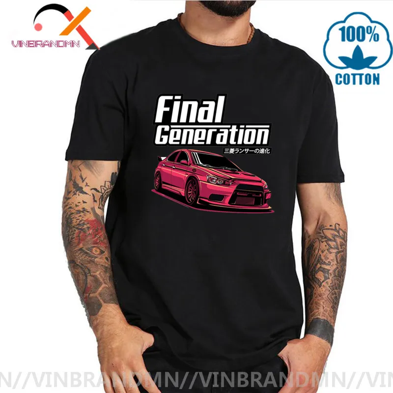 Потрясающая уличная одежда мужская футболка с коротким рукавом EVO X JDM автомобиль
