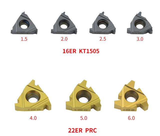 Inserito In Carburo Per Tornio 16ER3.0TR LDC - 10 Pezzi Per Filettatura Acciaio - Foto 12