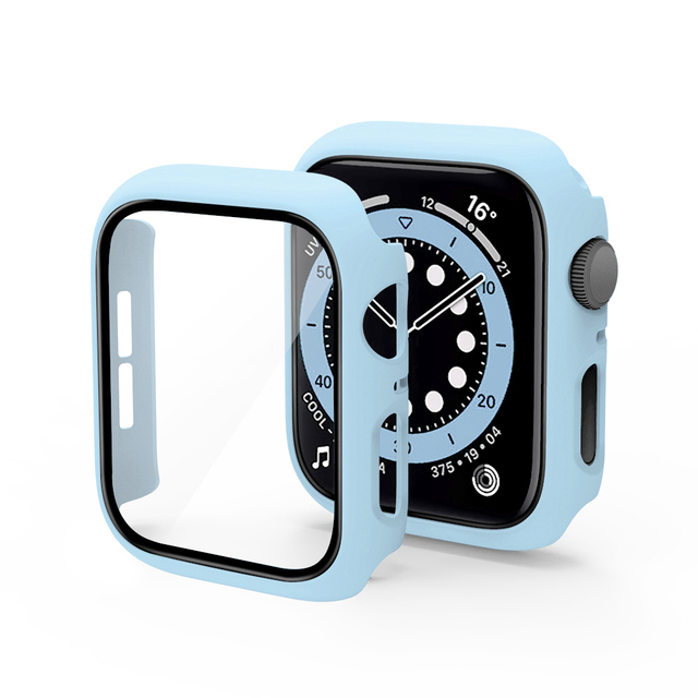 for Apple watch Case 45mm 41mm 44mm 40mm 38mm 42mm PC creen protector bumper Tempered Glass for iwatch series 7 6 SE 5 4 3