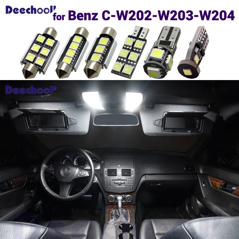 Pure White Canbus Led Lighting Car Interior Lights Kit Bulb For Mercedes Benz C Class For Mercedes W2 W3 W4 Interior Light Interior Lights For Carsinterior Car Lights Aliexpress