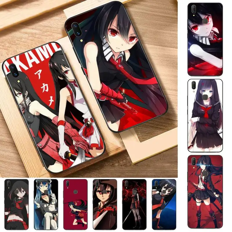 TOPLBPCS Akame Ga Kill Anime Phone Case for Vivo Y91C Y11 17 19 53 81 31 91 55 V17 11i 9 fot oppo | Мобильные телефоны и