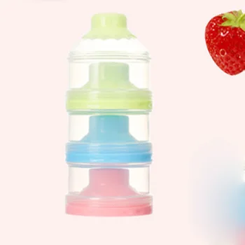 

2019 New Three Grid Portable Milk Powder Bottle Formula Dispenser Food Container Box Baby Feeding Box Food Storage Box