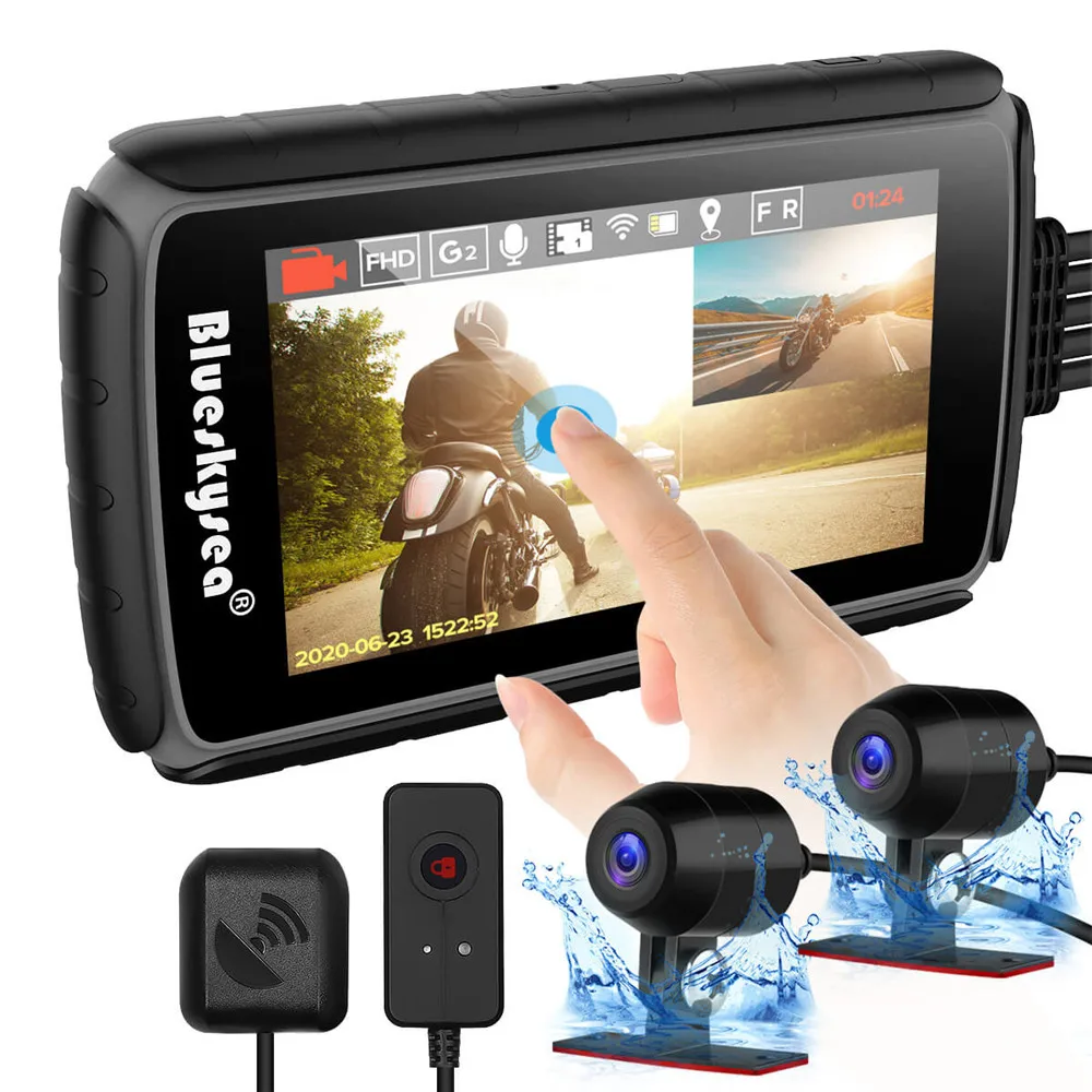Видеорегистратор Blueskysea DV988 Pro с Wi Fi HD 1080P GPS 2 камеры| |