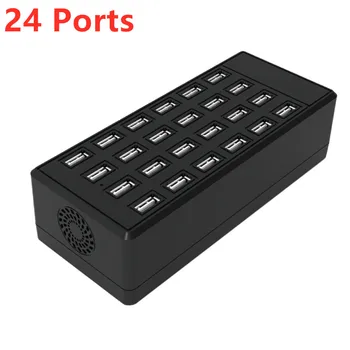 

5V 20A 100W Usb Fast Charge Hub Plastic 24 Ports Smart Charging Station Usb Charger Mobile Phone Tablet Digital Adapter