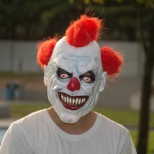 "," Джокер "Crazy жуткий страх Хэллоуин маска клоуна зловещих улыбка рыжие волосы маскарадные латексные маски