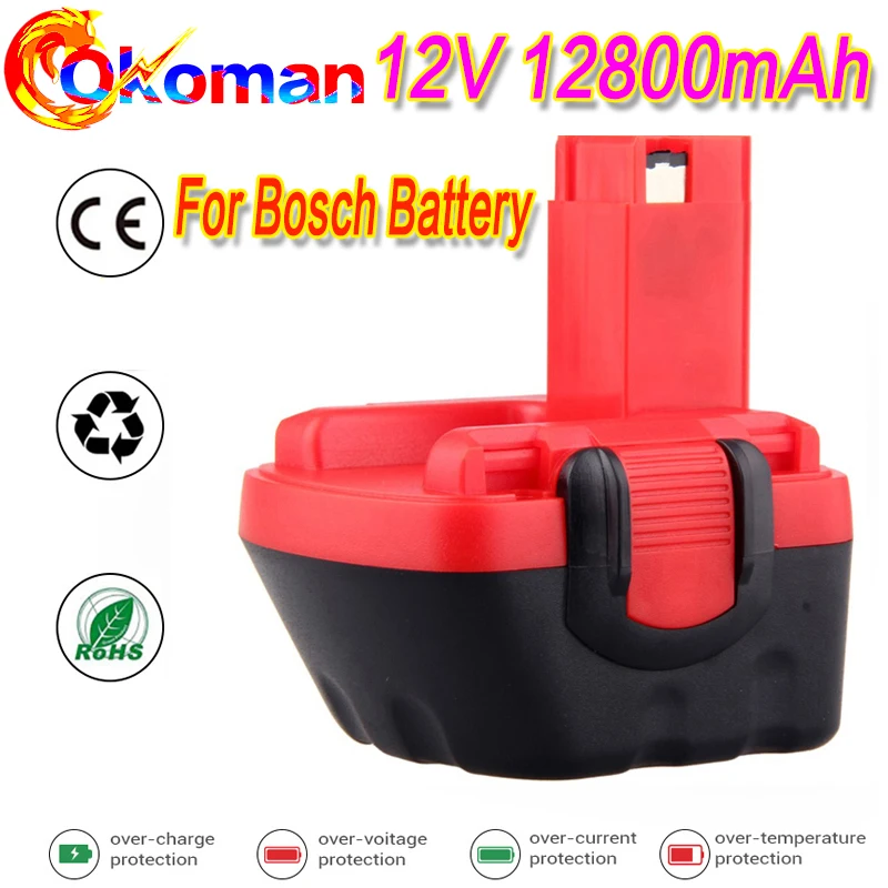 12 V 12800mAh Ni-MH батарея для Bosch дрель GSR VE-2 GSB PSB BAT043 BAT045 BTA120 26073 35430 | Электроника