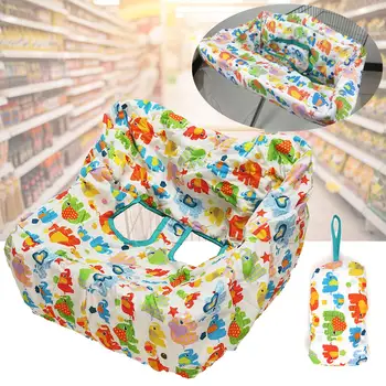 

Baby Trolley Shopping Cart Cover Children Trolley High Chair Car Foldable Padded Seat Protection Cover Pad with Safety Belt