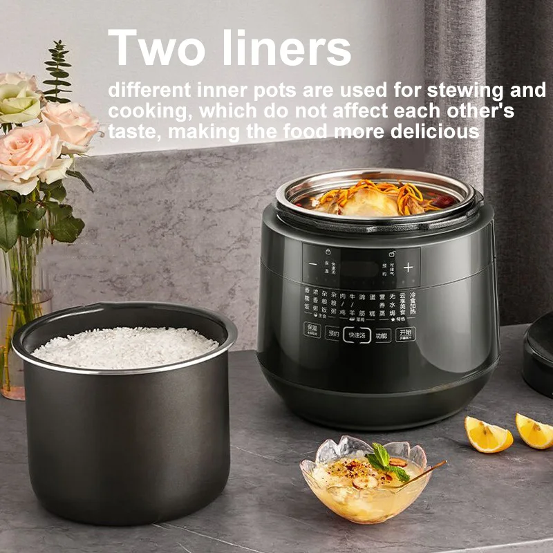 SUPOR Electric Pressure Cooker 5L Multifunctional Rice Cooker Stainless Steel Double Liner Electric Cooker Kitchen Appliance 2