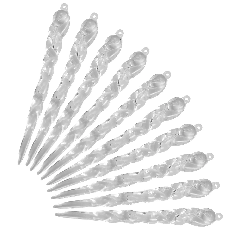 10x Crystal Icicles Christmas Ornaments Party Xmas Tree Hanging Decorations