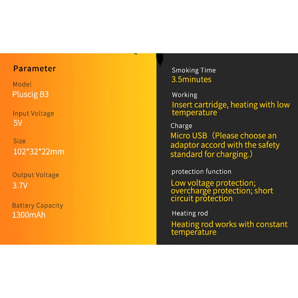 SMY Pluscig B3 heating stick dry herb vaporizer 1300mAh TC heat box kit for cigarette cartridge VS KeCig 2.0 Plus Kamry GXG (7)