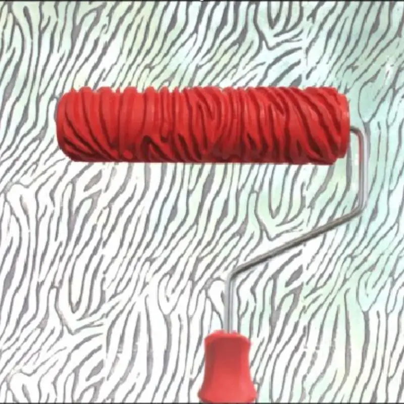 Печать ролика шаблон резиновый ролик краски стены тиснение ролик 7 дюймов малярный валик для рельефа краски инструменты для украшения стен