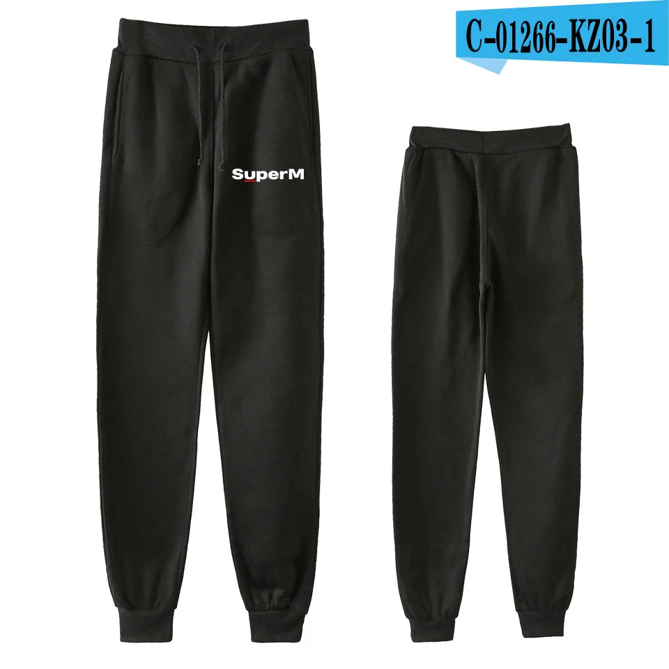 SuperM Korean Stylish Kpop Harajuku Printed Fashion Cool Jogger pant Fashion comfortable casual high quality sport trousers - Цвет: KZ03