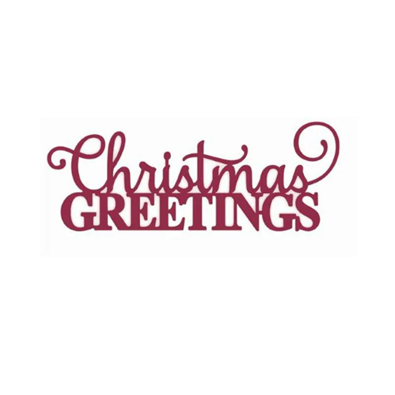 

Christmas Greetings Metal Cutting Dies new 2019 for DIY Scrapbooking Embossing Crafts Supplies Paper Cards Making die cut mould