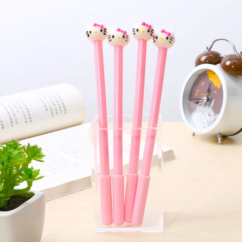 

12pcs Cute Korean Cat Ink Gel Pen Kawaii Anime School Office Material Creative Kawai Cartoon Stationery Supplies Girl Gift Thing