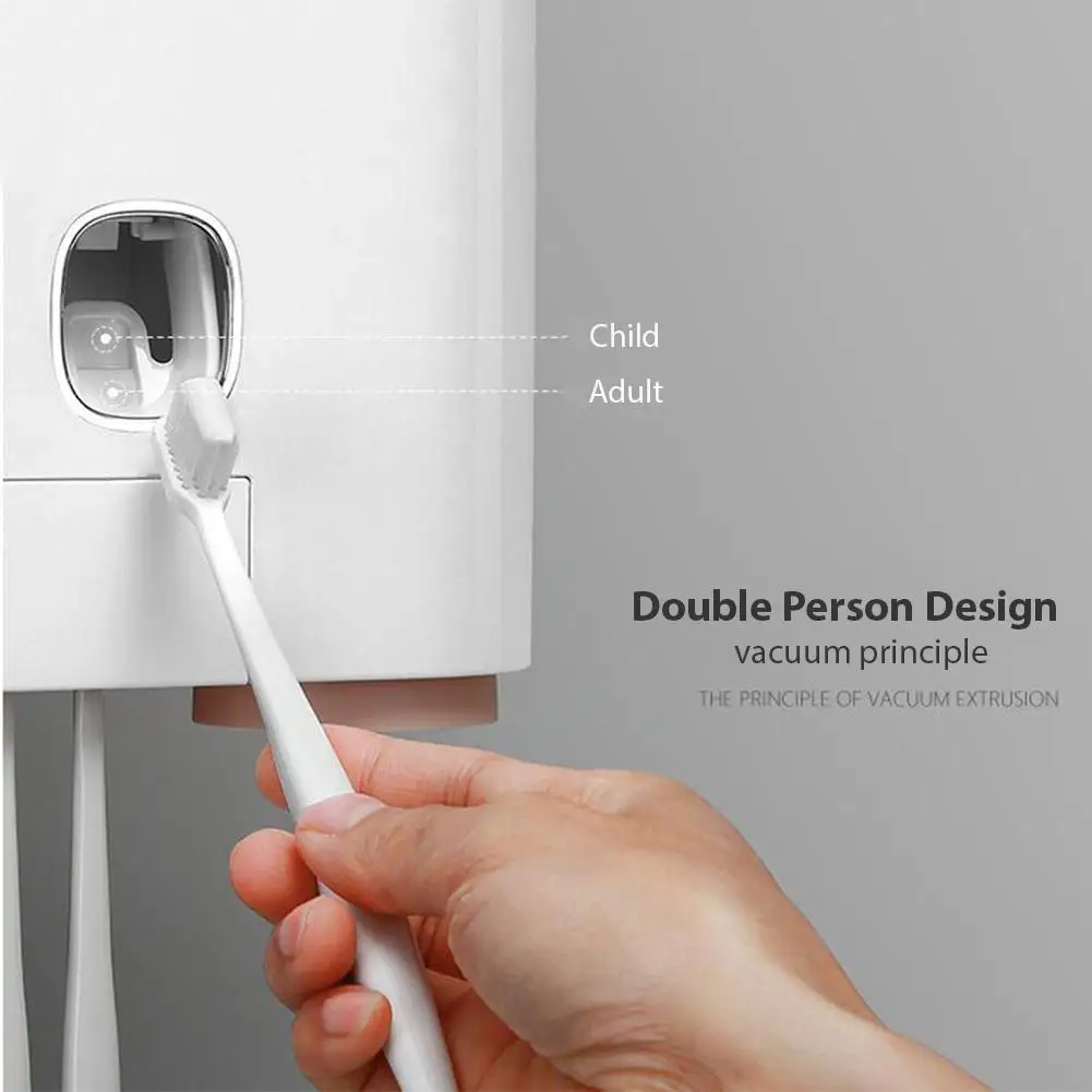 Fully Automatic Suction Cup Toothpaste Squeezer Toothbrush Holder Toothpaste Dispenser Squeezers Dispenser Home Bathroom Set