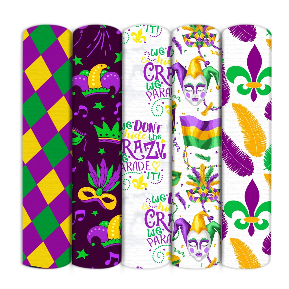 Cotton Fabric - Novelty Fabric - Mardi Gras Masks Festive New