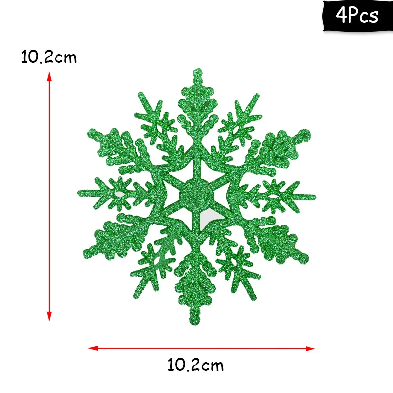 JOY-ENLIFE 4 шт многоцветные рождественские орнаменты снежинки сверкающие блестящие вешалки для дерева гирлянды Ручные украшения - Цвет: style8