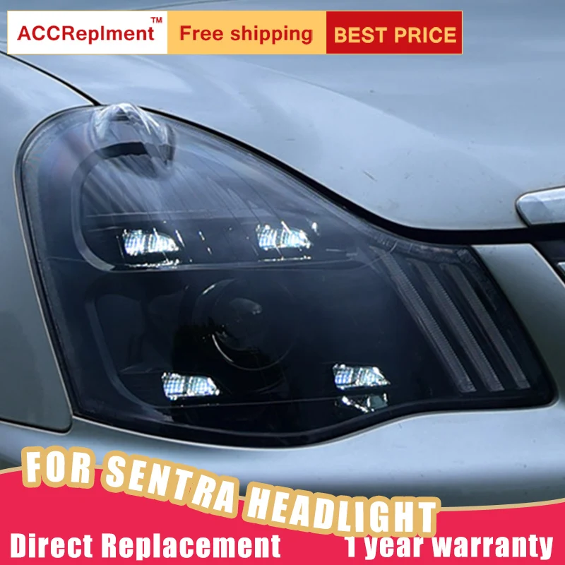 2 шт. светодиодный ные фары для Nissan Sylphy 2006 2019 Автомобильные ангельские глазки