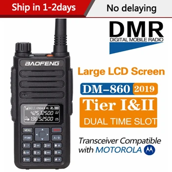 

2020 Baofeng DM-860 Digital Walkie Talkie DMR Tier1 Tier2 Tier II Dual time slot Digital Radio Compatible With Motorola DM-1801