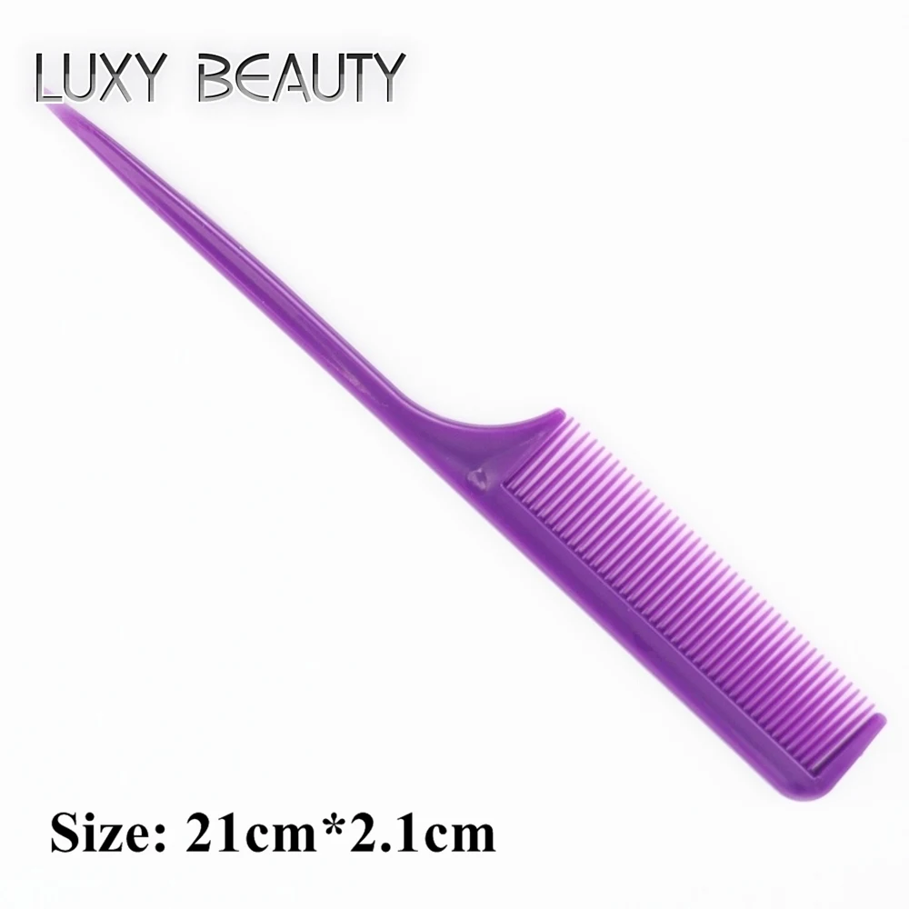 Brush E Purple Профессиональная расческа-Щетка массажная Антистатическая темно-коричневая расческа для наращивания волос/Расческа для ухода за париком - Цвет: Brush E Purple