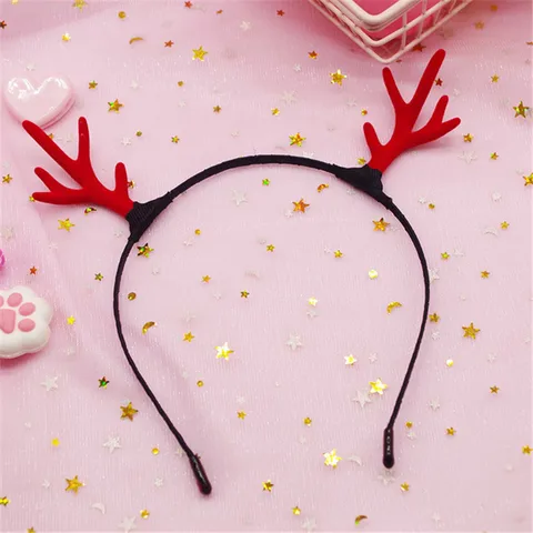 Clips Headband Christmas Deer Horn Children Girls Antlers Hairpins Headdress Hair Band For Christmas Ornaments Gift
