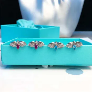

Women elegance charm Zircon Flower rhyme firefly Earring S925 Sterling silver Jewelry Luxury brands Valentine's Day gift