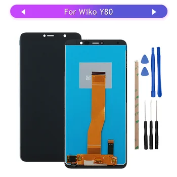

5pcs Free Shipping Tested 5.99 Inch For Wiko Y80 LCD Display with Touch Screen Digitizer Assembly Replacement