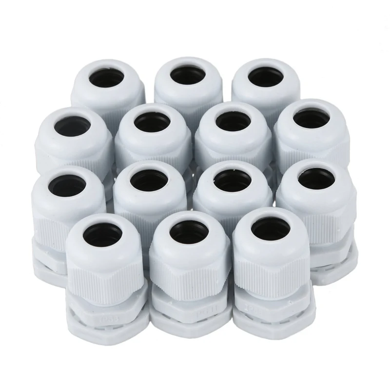 

PG11 Strain Relief Cord Grip Cable Glands 14Pcs for 5-10mm Dia Cable