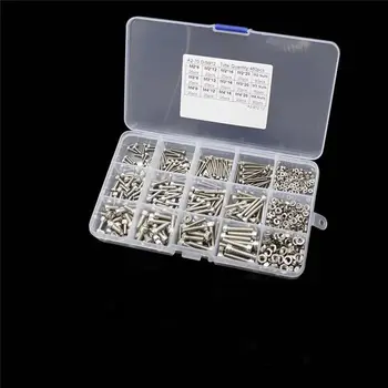 

480 Pcs M3 Stainless Steel SS304 Hex Socket Cap Head Screws And Nuts Assortment
