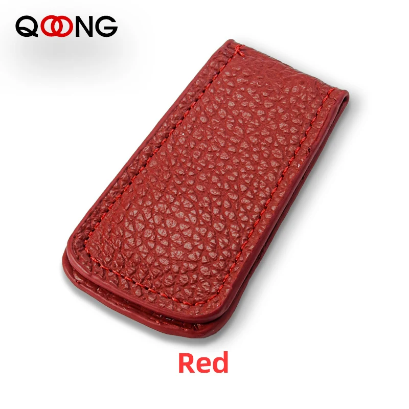 Men's Leather Magnetic Money Clip Credit ID Cards Holder