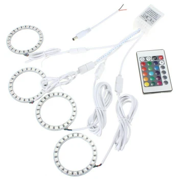 

Light Ring Light Remote Set DC 12V Replacement Angel Eyes Ring 4x 70MM