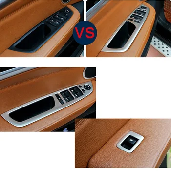 

4pcs Door Armrest Window Switch Cover Trim Decor ABS For BMW X5 E70 2007- 2013 Only Suitable For Left-hand Drive Vehicles