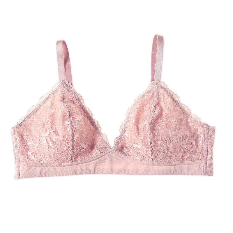 Сексуальный Шелковый бюстгальтер отжимать Bralette бюстгальтеры для женщин кружевной бюстгальтер без косточек дышащий без спинки женское нижнее белье Мягкий пикантный лифчик бюстгальтер 3/4 C