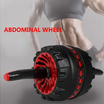 

Fitness AB Roller with Mat Spring Rebound Home Gym Equipment for Muscle Exercise Wide Power ABS Wheel Abdominal Muscle Trainer