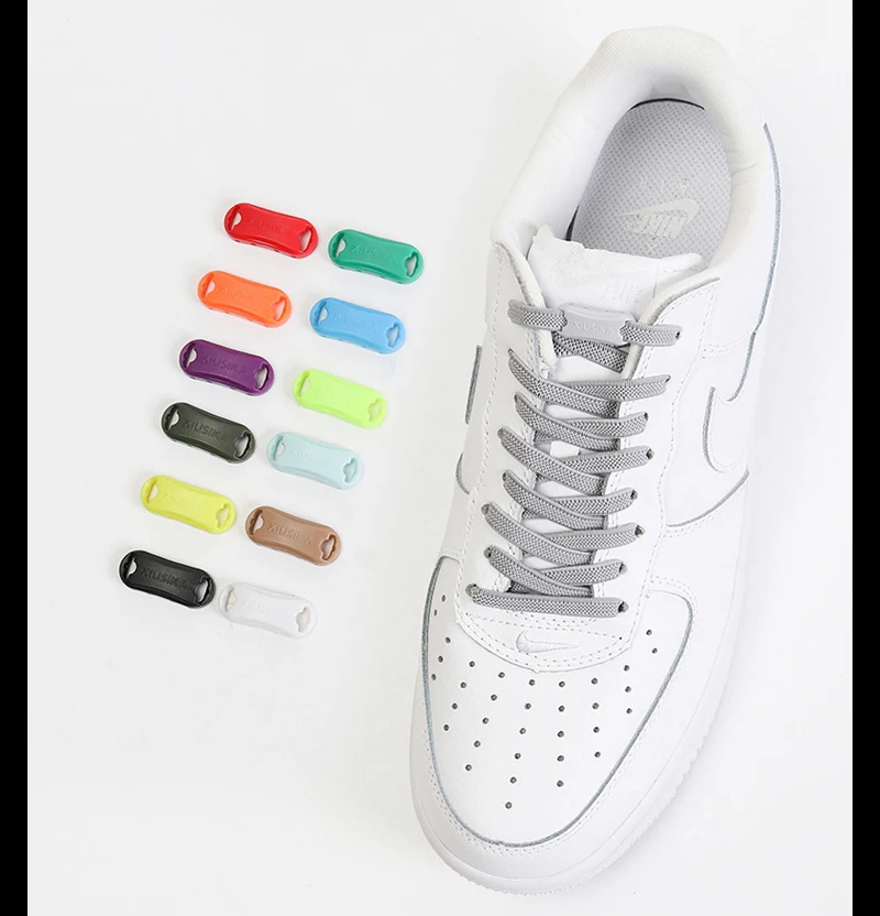 1 Paar flache elastische Schnürsenkel ohne Binden für Kinder und Erwachsene, Schnürsenkel für Sneaker, schnelle und bequeme Schnürsenkel mit 24 Farben und Schnallenverschluss – Detail 3