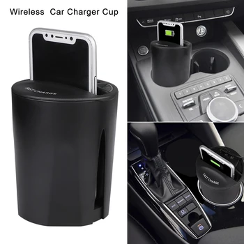 

Fast Charging Wireless Car Charger Cup with USB Output for iPhone 8 SAMSUNG Galaxy Smart Phone Power 5W/7.5W/10W Qi