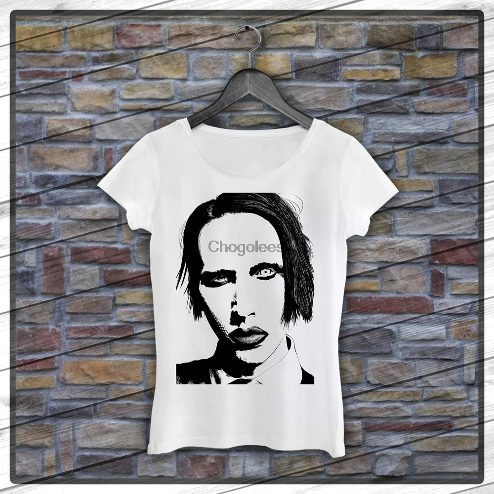 Marilyn Manson женская рубашка Racerback майка мужская пот s Onesie для малышей |