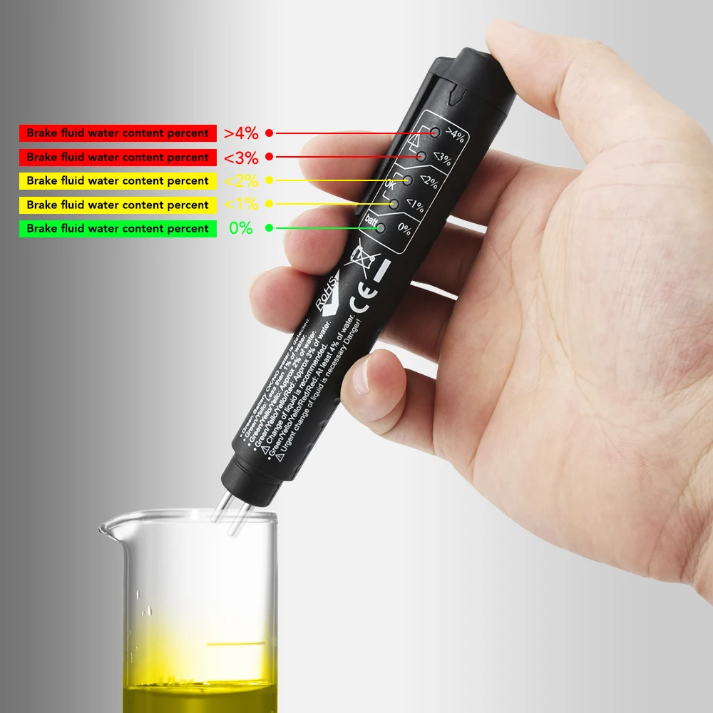 New Brake Fluid Liquid Tester Pen With 5 LED Car Auto Vehicle Tools Diagnostic Tools Mini Brake Fluid Tester