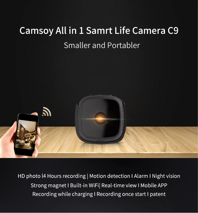 Мини камера Micro Wifi IP ночного видения 720P камера для записи HD видео рекордер Спорт на открытом воздухе Обнаружение движения Android P2P носимая камера