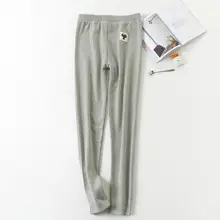 Женские Стрейчевые хлопковые спортивные штаны большого размера, модные повседневные однотонные спортивные штаны с высокой талией и рисунком кота для женщин