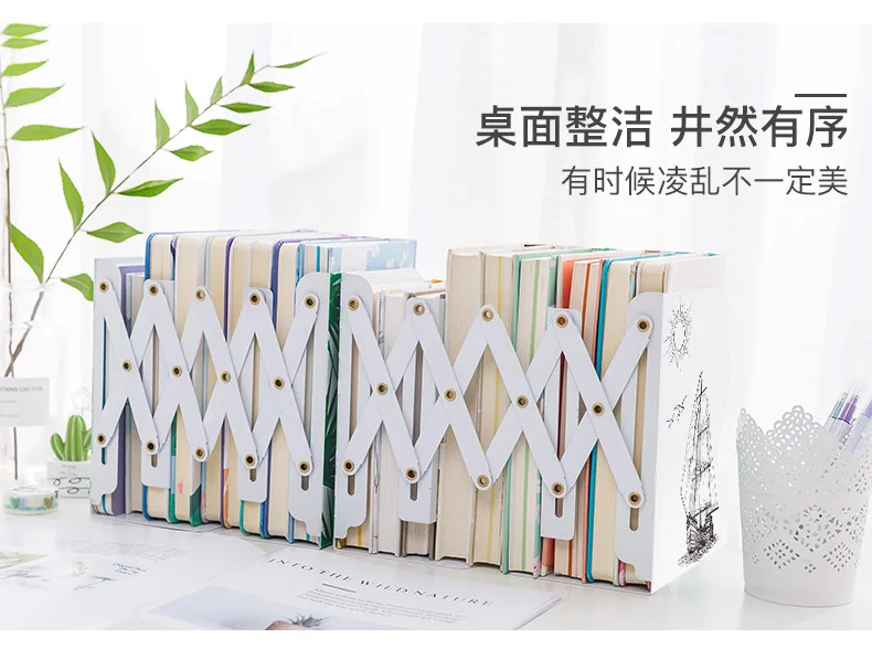 Maotaizi Cartoon Extendable Book Stand Metal Book Shelf Iron Art Book Stand Folding Students Creative Bookends Wholesale