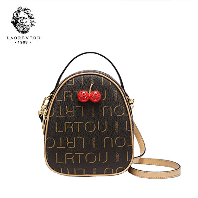 

LAORENTOU Women leather backpack fashion designer bags famous brand women bags 2020 new women backpack small