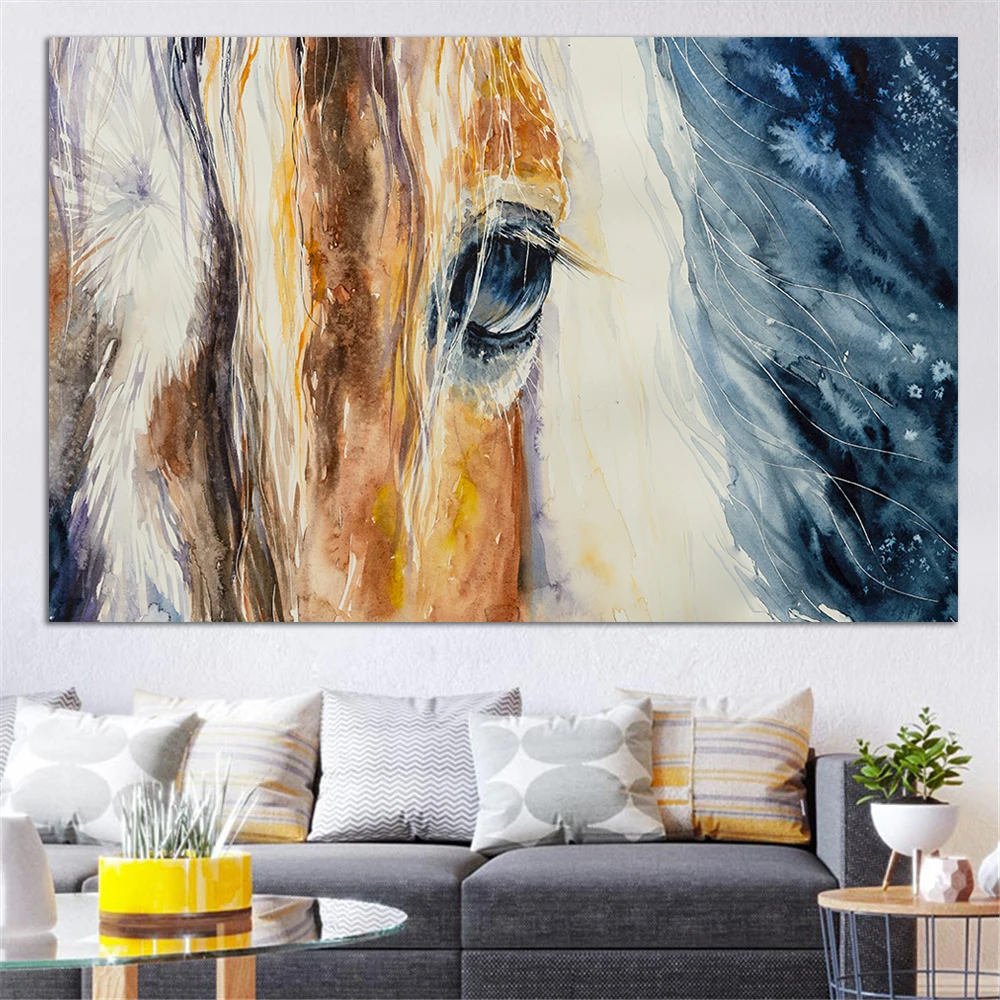 

Single Panel Abstract Canvas Horse Paintings Modular Pictures Wall Art Canvas for Living Room Decoration No Framed