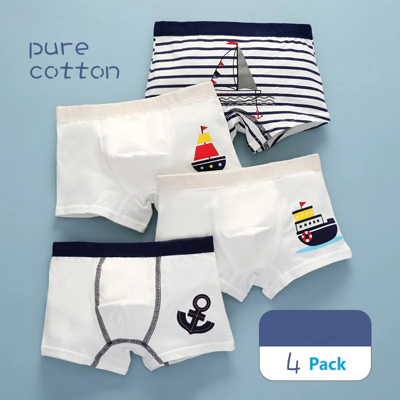 Calzoncillos de algodón suave para niños, ropa interior de dinosaurio, camión, tiburón, niños pequeños, paquete de 4 unidades - AliExpress Madre niños