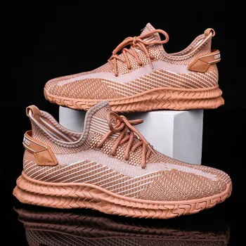 

2020 Spring And Summer New Style Fly Woven Coconut Shoes Versatile Casual Shoes Breathable Mesh Sports Fashion Man Shoes 0329