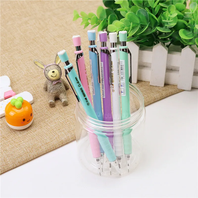 0.4mm thin line mechanical pencil 3PCS a set 2 Pens and 1 refiils Student drawing engineering design writing tools color random