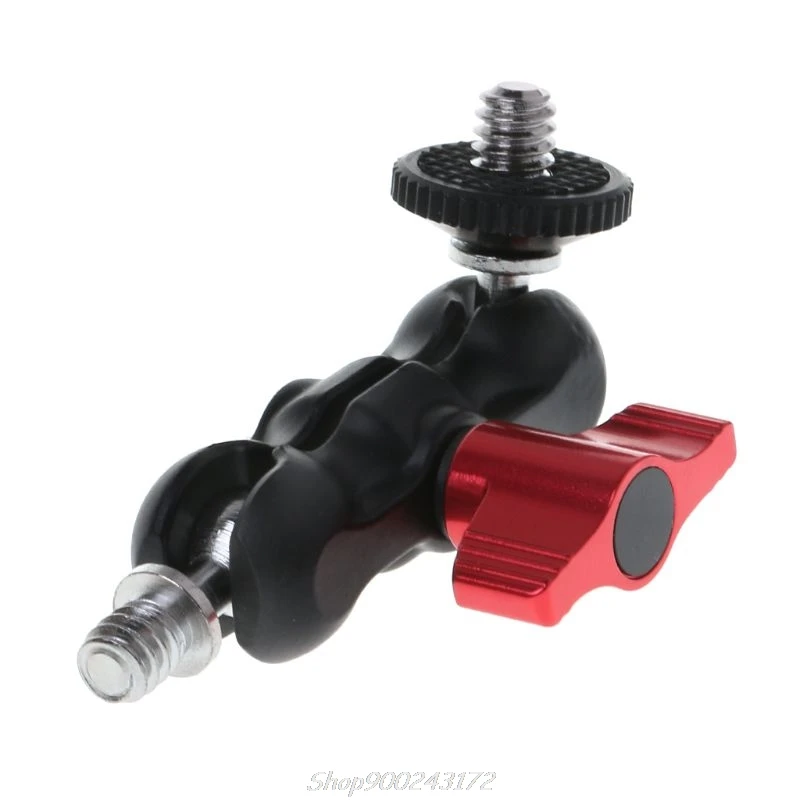 Double Ball Head Shoe Mount Adapter Magic Arm 1/4&quot Screw Portable GPS Phone LCD Monitor DV Video Light DSLR Camera Jy27 20 |