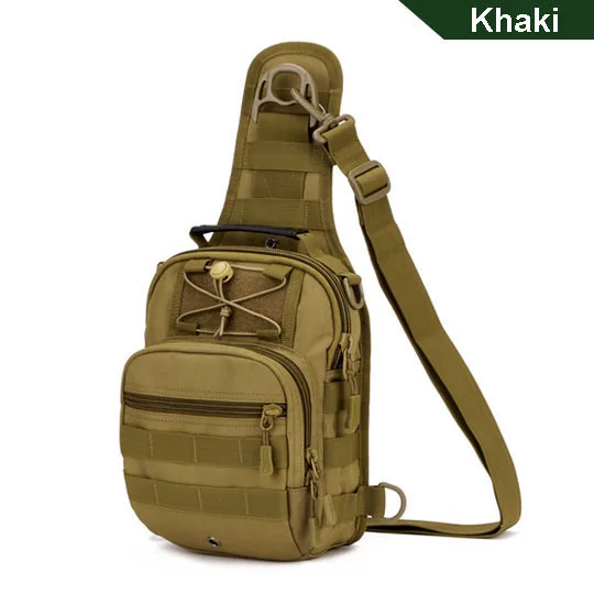 Хаки Mannen Tail Pak Zakken холст Tail Tas Voor Mannen Vrouwen Fanny Tas Camouflage Fiets Apparatuur Gereedschappen borst Zak - Цвет: Хаки